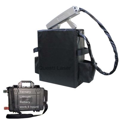 Handbatterie-Rucksack-Impuls-Faser-Laser-Rost-Reinigungs-Maschine laser-Reiniger-50W 100W