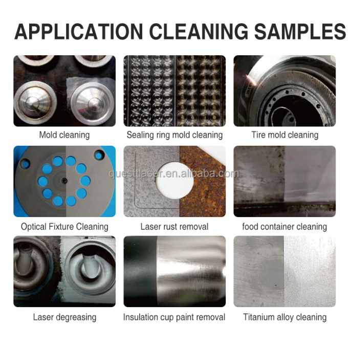 Pulse 200w 300w Kofferfaserlaserreinigungsmaschine Rostentferner 10