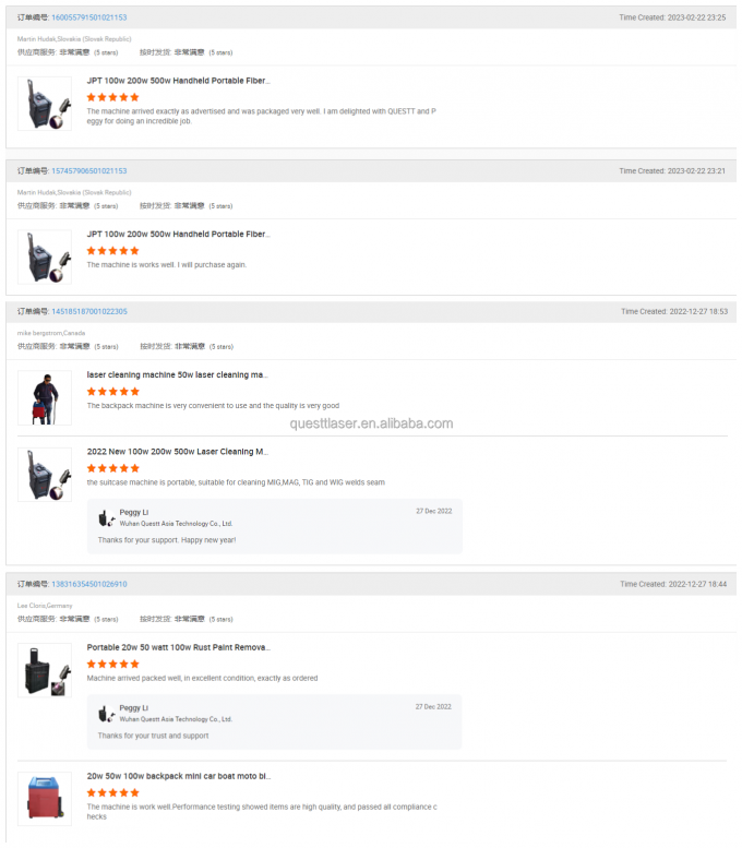 Pulse 200w 300w Kofferfaserlaserreinigungsmaschine Rostentferner 11